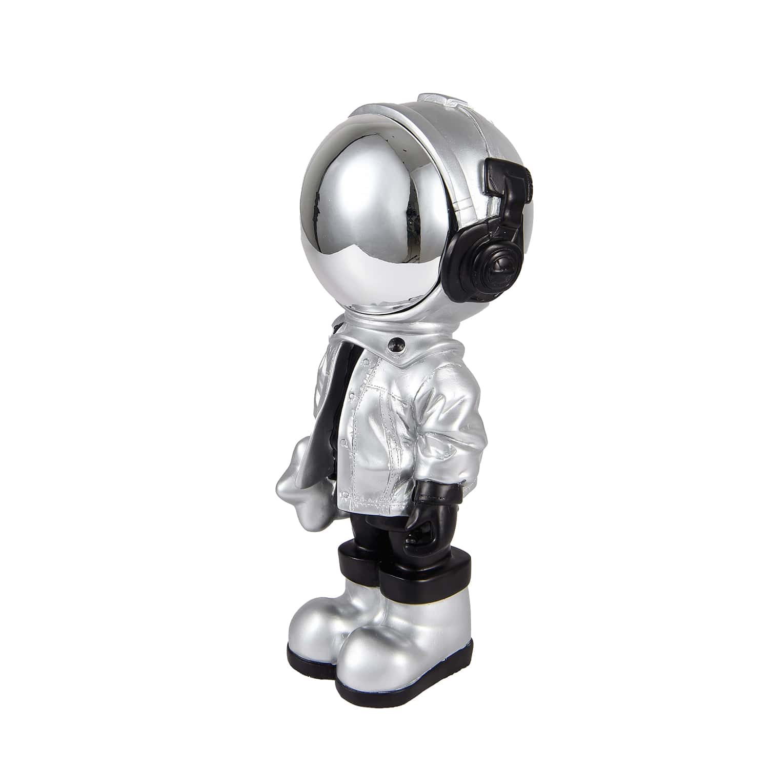 Astronaut Sculpture  - Black & Silver Small
