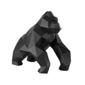 Geometric Ape Sculpture - Matte Black Small