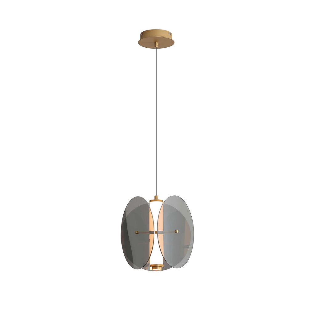 Glass Antique Brass Finish Pendant