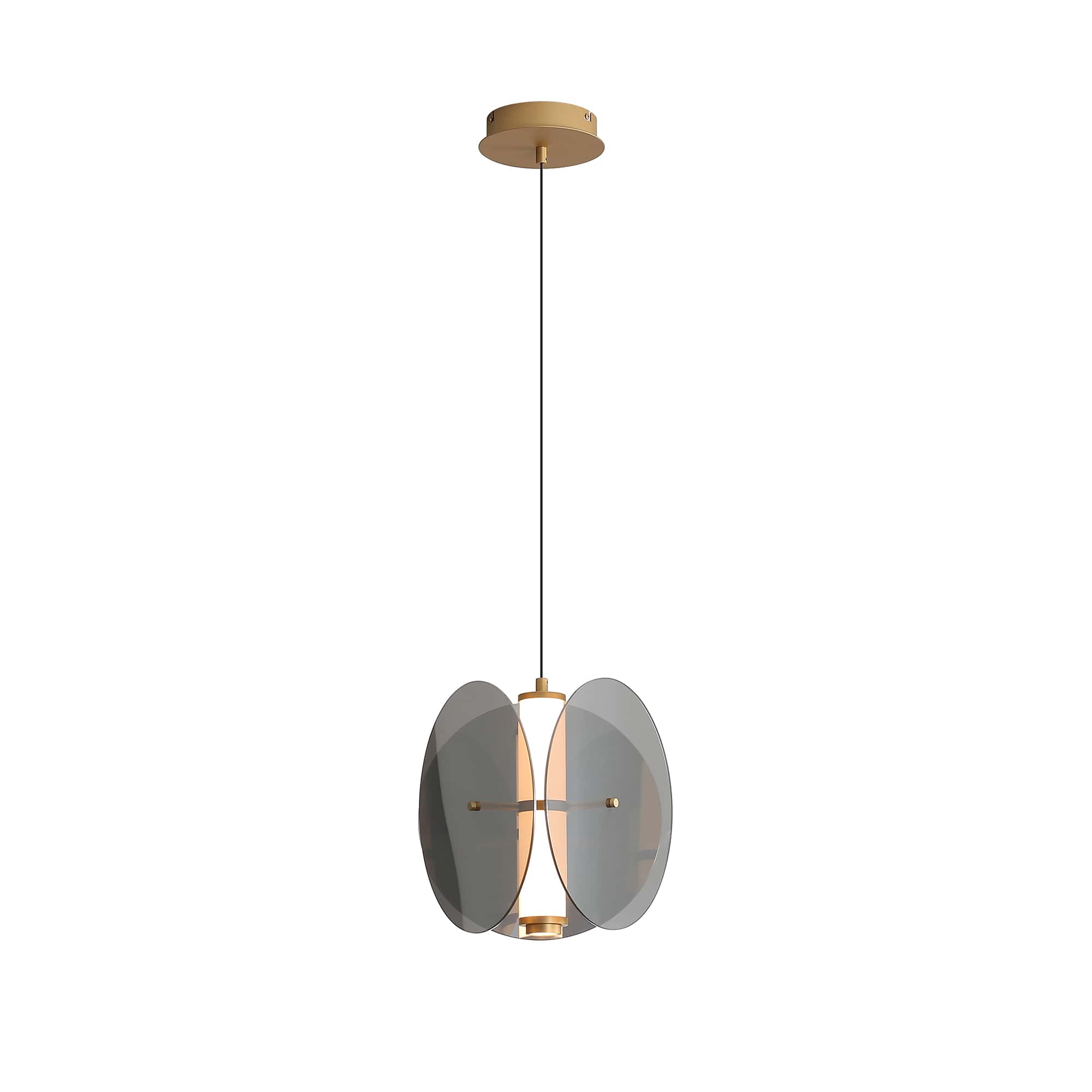 Glass Antique Brass Finish Pendant