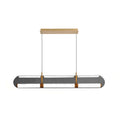 Rectangular Painted Antique Brass Linear Light
