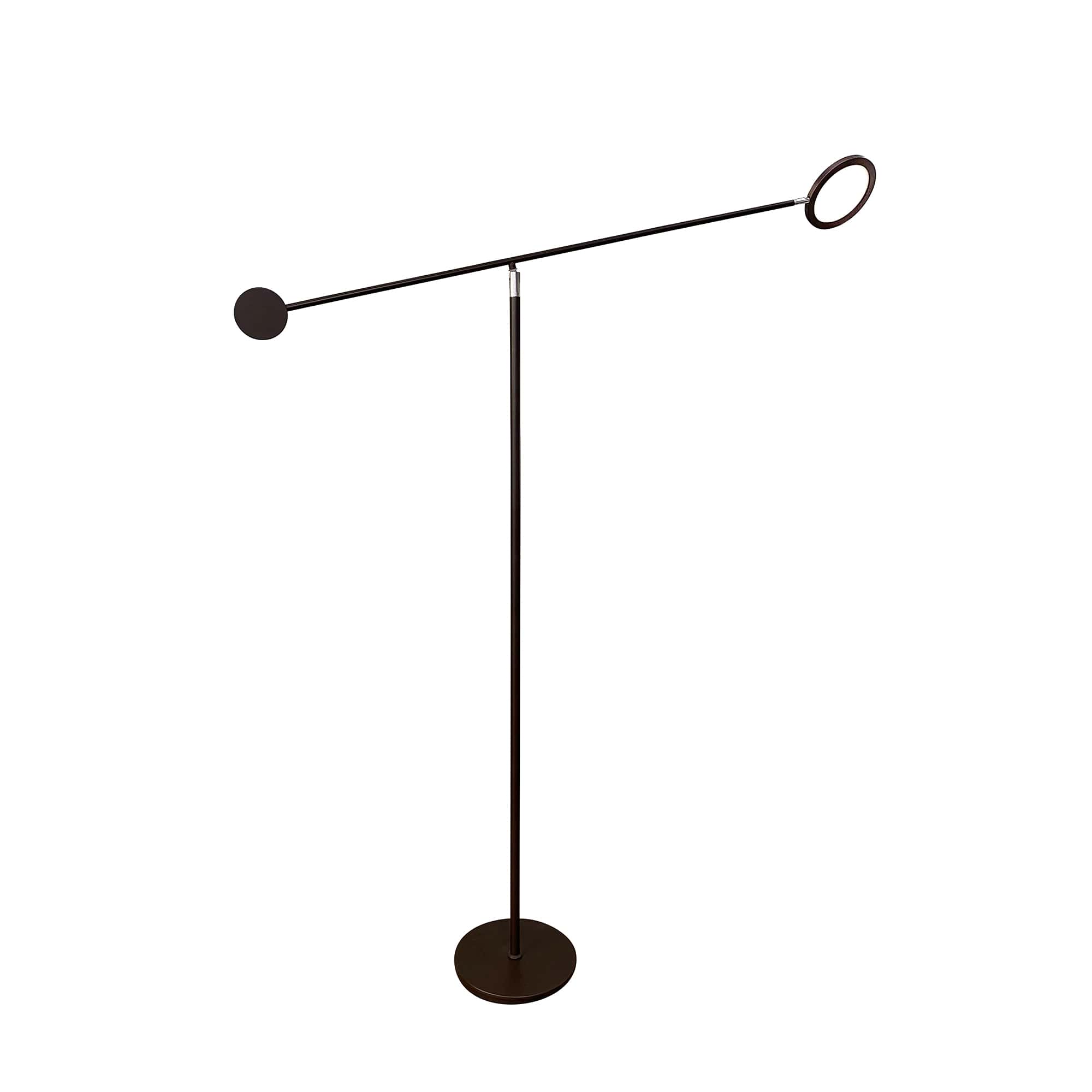 Floor Lamp Black and Chrome