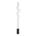 Aluminum and Glass Floor Lamp