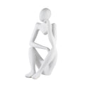 White Thinking Figure Sculpture