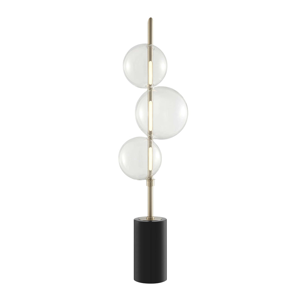 Aluminum and Glass Table Lamp - Satin Nickel