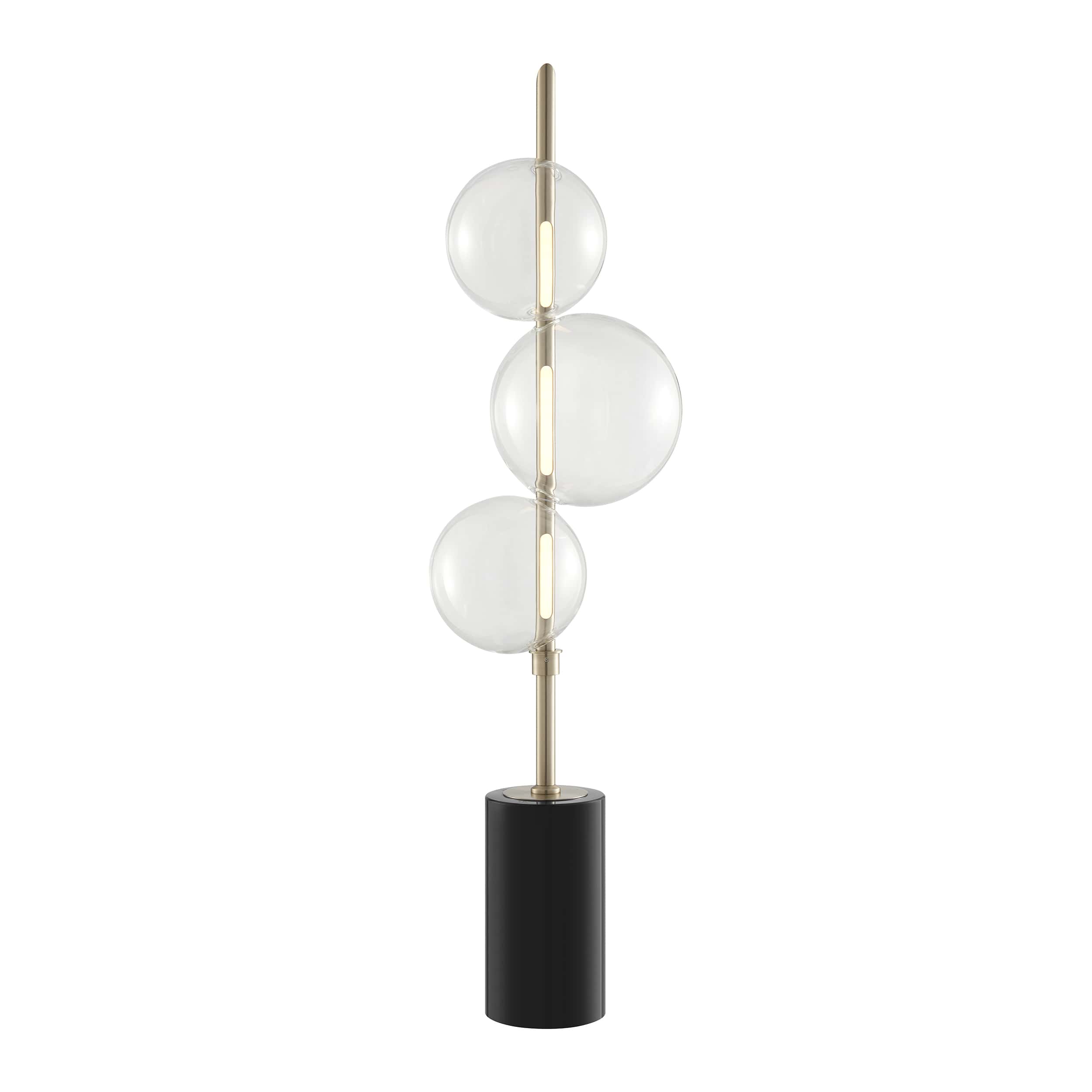 Aluminum and Glass Table Lamp - Satin Nickel