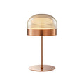 Iron and Champagne Glass Table Lamp - Rose Gold