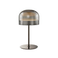 Iron and Smoky Glass Table Lamp - Black