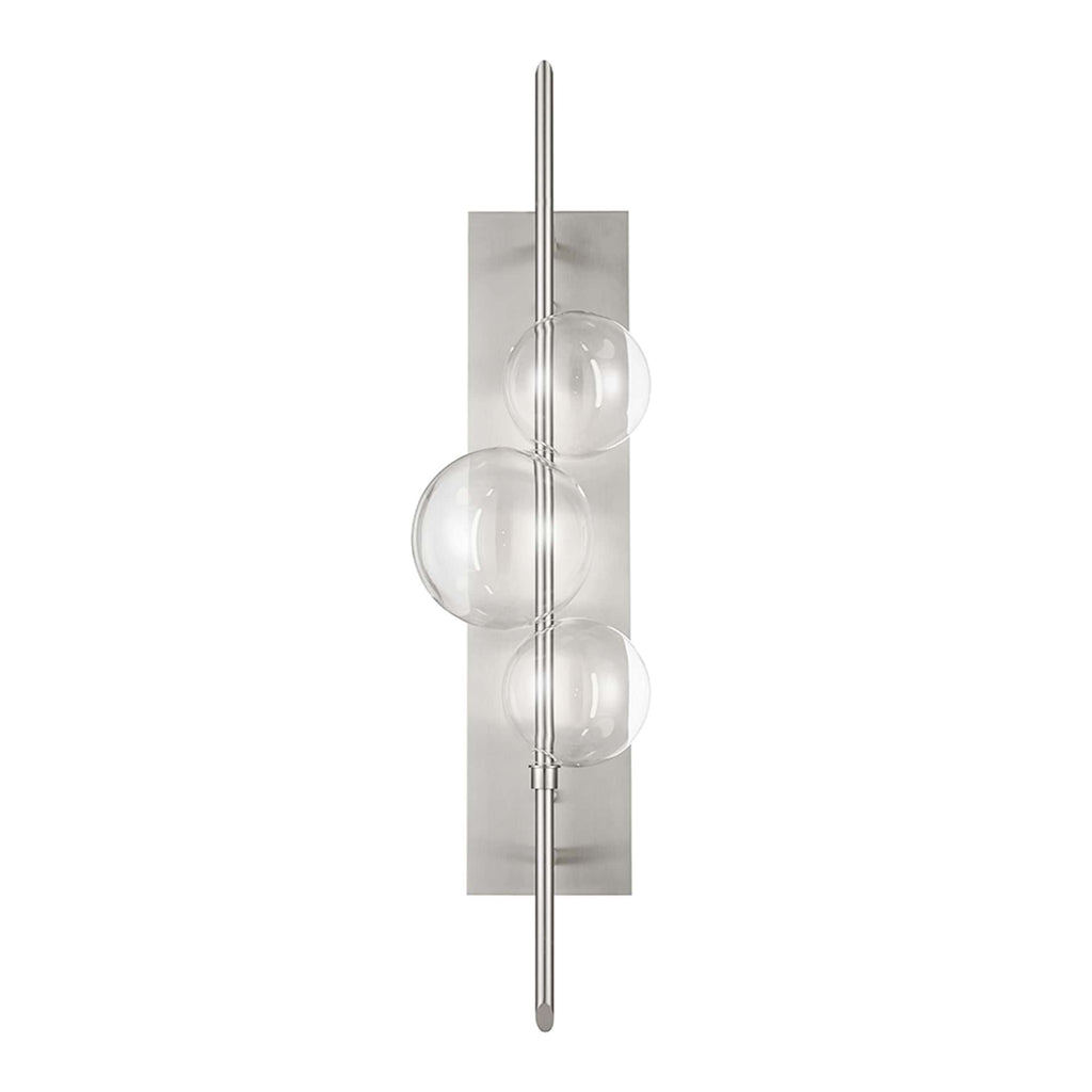 Aluminum and Glass Wall Lamp - Satin Nickel