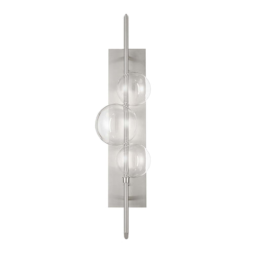 Aluminum and Glass Wall Lamp - Satin Nickel