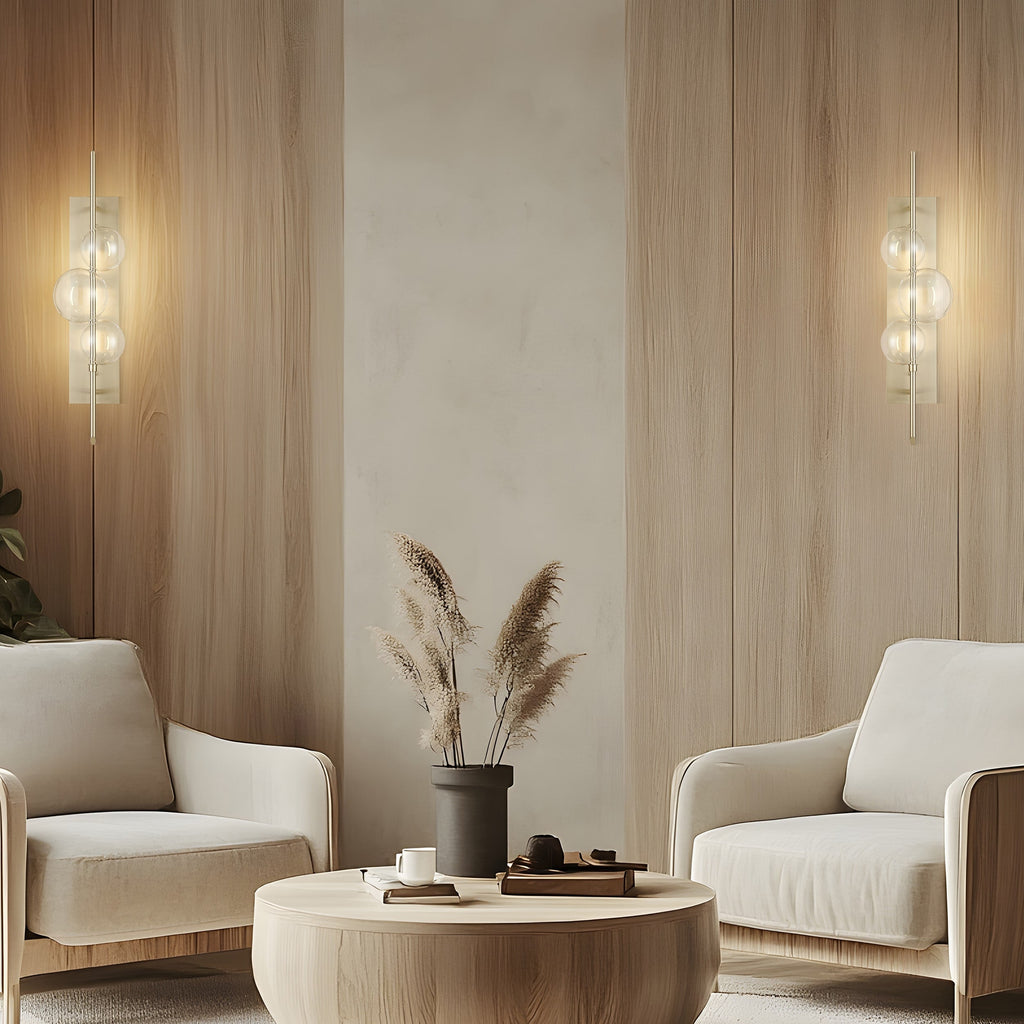 Aluminum and Glass Wall Lamp - Satin Nickel
