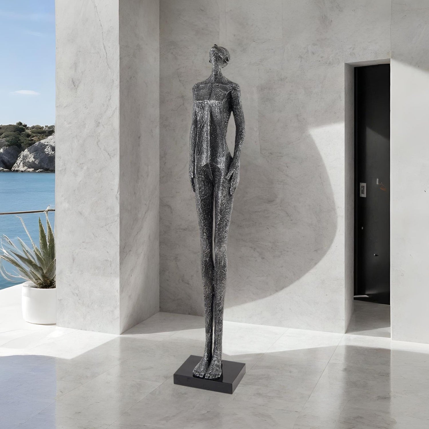 Black Silent Poise Sculpture