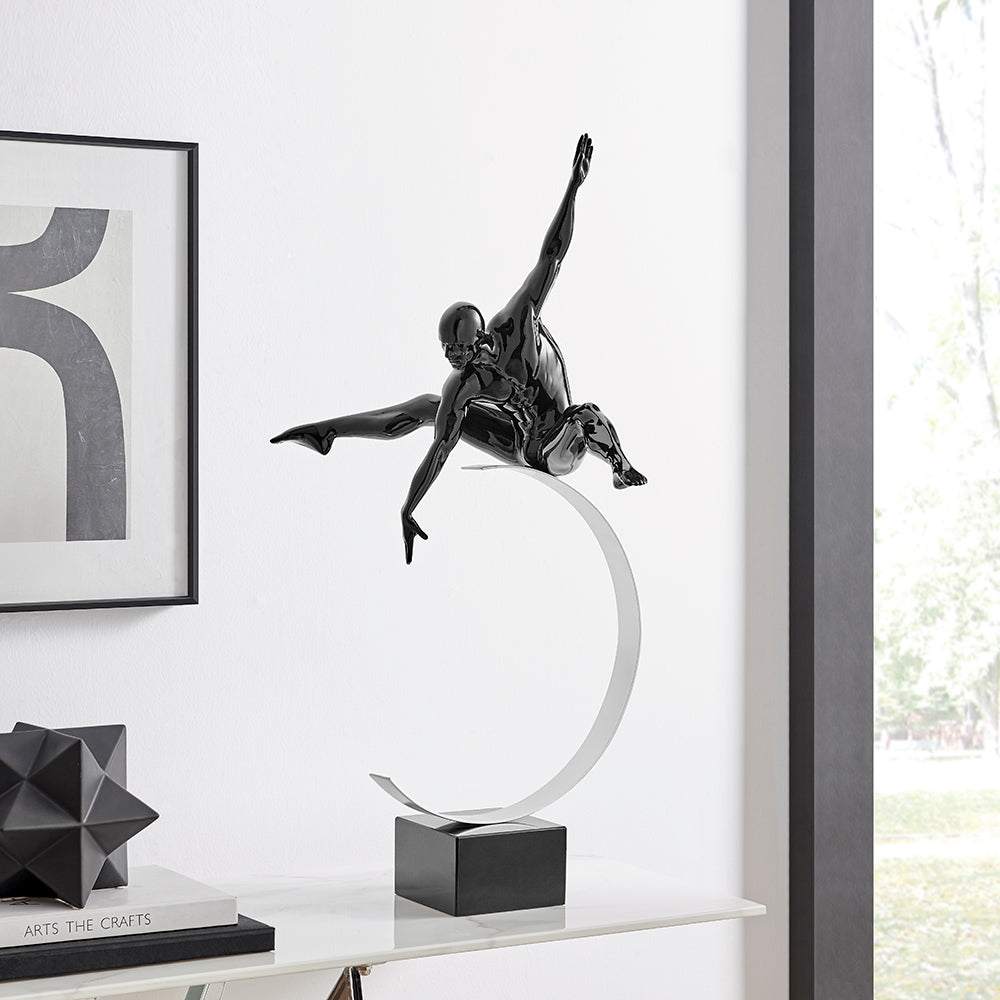 Dynamic Man Sculpture // Black