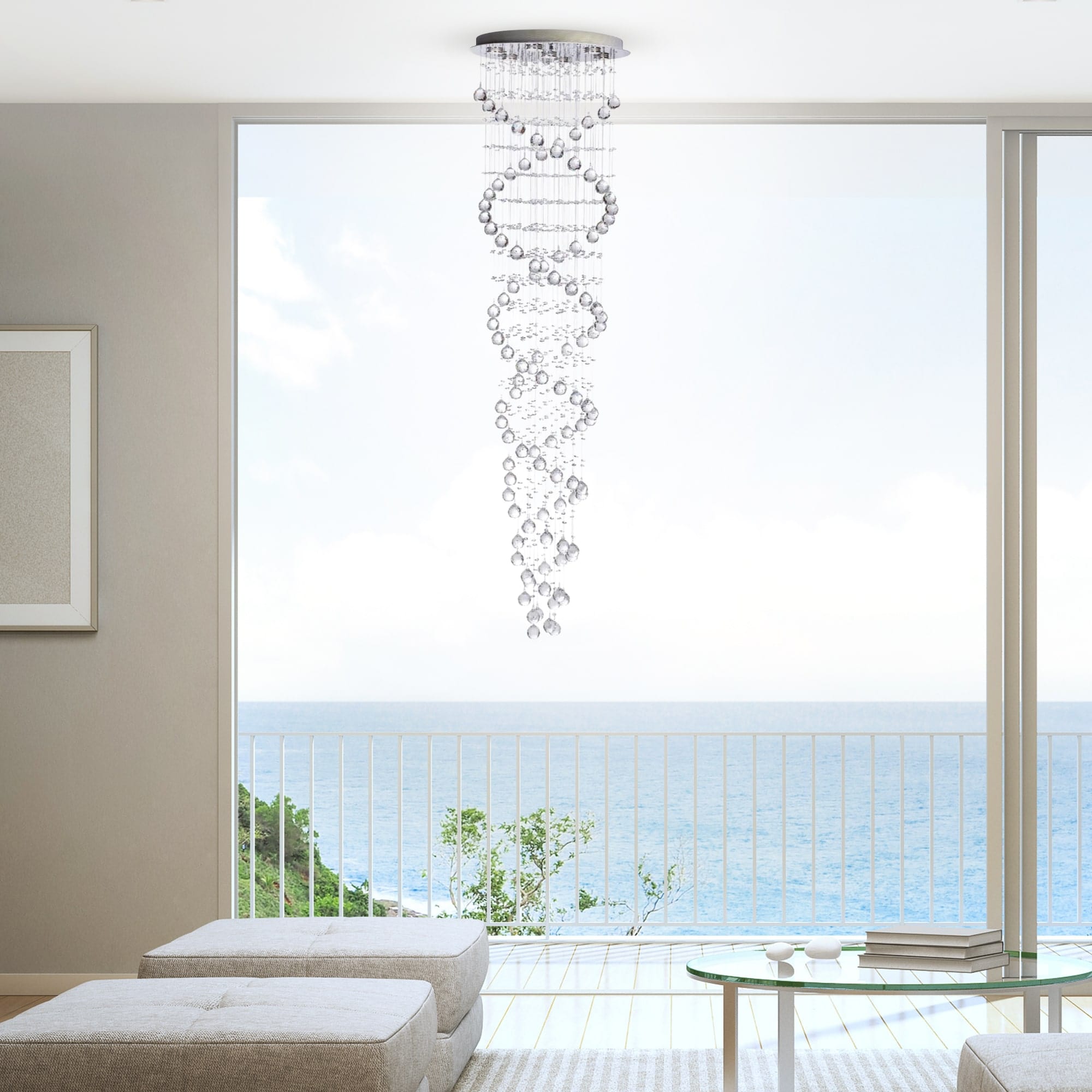 Crystal Chandelier Double Helix - 7 Light